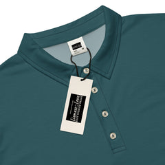 Men’s Slim Fit Polo Shirt Dark Teal, lioness-love