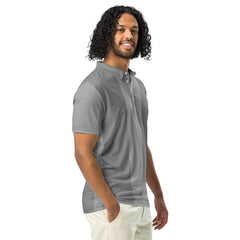 Men’s Slim Fit Polo Shirt Two Tone Gray, lioness-love