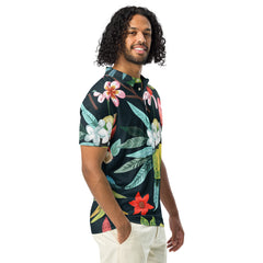 Men’s Slim Fit Polo Shirt Tropical Island Vacationers, lioness-love