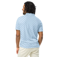 Men’s Slim Fit Polo Shirt Light Blue Stripe, lioness-love