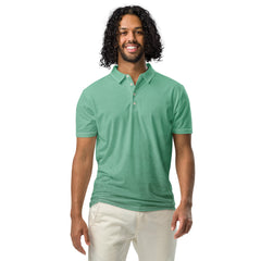 Men’s slim fit polo shirt in Mint, lioness-love