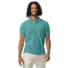 Men’s Slim Fit Polo Shirt in Teal, lioness-love