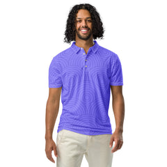 Men’s Slim Fit Polo Shirt, Purple Designer, lioness-love