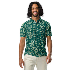 Men’s Slim Fit Polo Shirt Mandala-Inspired, lioness-love