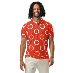 Men’s Slim Fit Polo Shirt in Orange, lioness-love