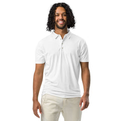 Men’s Slim Fit Polo in White, lioness-love