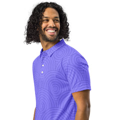 Men’s Slim Fit Polo Shirt, Purple Designer, lioness-love