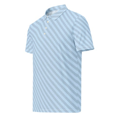 Men’s Slim Fit Polo Shirt Light Blue Stripe, lioness-love