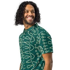 Men’s Slim Fit Polo Shirt Mandala-Inspired, lioness-love