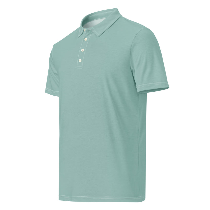 Men’s Slim Fit Polo Shirt in Sea Green, lioness-love