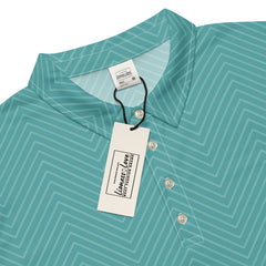 Men’s Slim Fit Polo Shirt in Teal, lioness-love