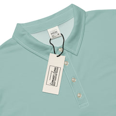 Men’s Slim Fit Polo Shirt in Sea Green, lioness-love