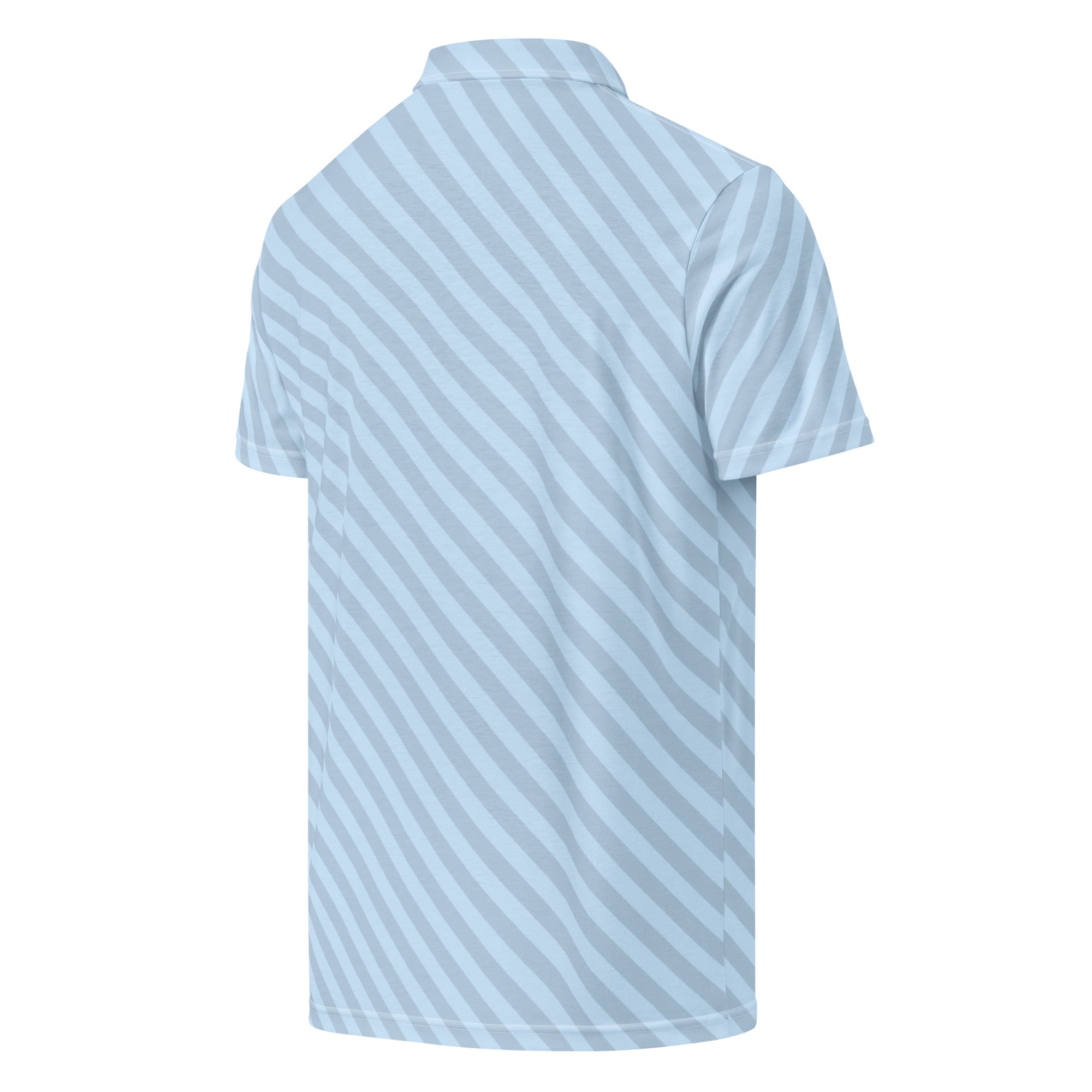 Men’s Slim Fit Polo Shirt Light Blue Stripe, lioness-love