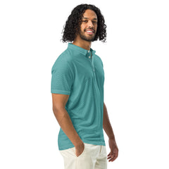 Men’s Slim Fit Polo Shirt in Teal, lioness-love