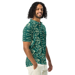 Men’s Slim Fit Polo Shirt Mandala-Inspired, lioness-love