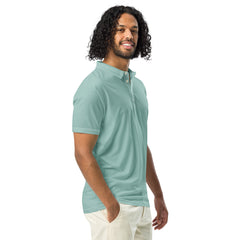 Men’s Slim Fit Polo Shirt in Sea Green, lioness-love