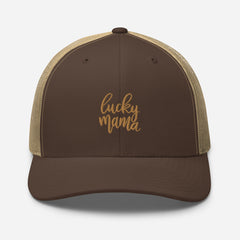 Trucker Cap, Lucky Momma, Embroidered, lioness-love