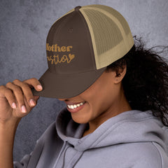 Trucker Cap, Embroidered Mother Hustler, lioness-love