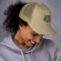 Trucker Cap, Tiger Embroidered Style, lioness-love