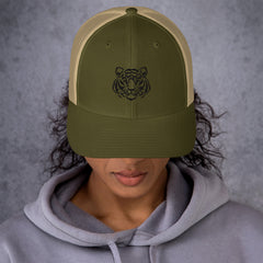 Trucker Cap, Tiger Embroidered Style, lioness-love