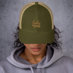 Trucker Cap, Lucky Momma, Embroidered, lioness-love