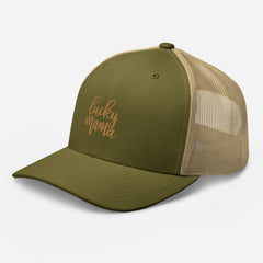 Trucker Cap, Lucky Momma, Embroidered, lioness-love