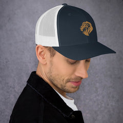 Trucker Cap, Embroidered Lion, lioness-love