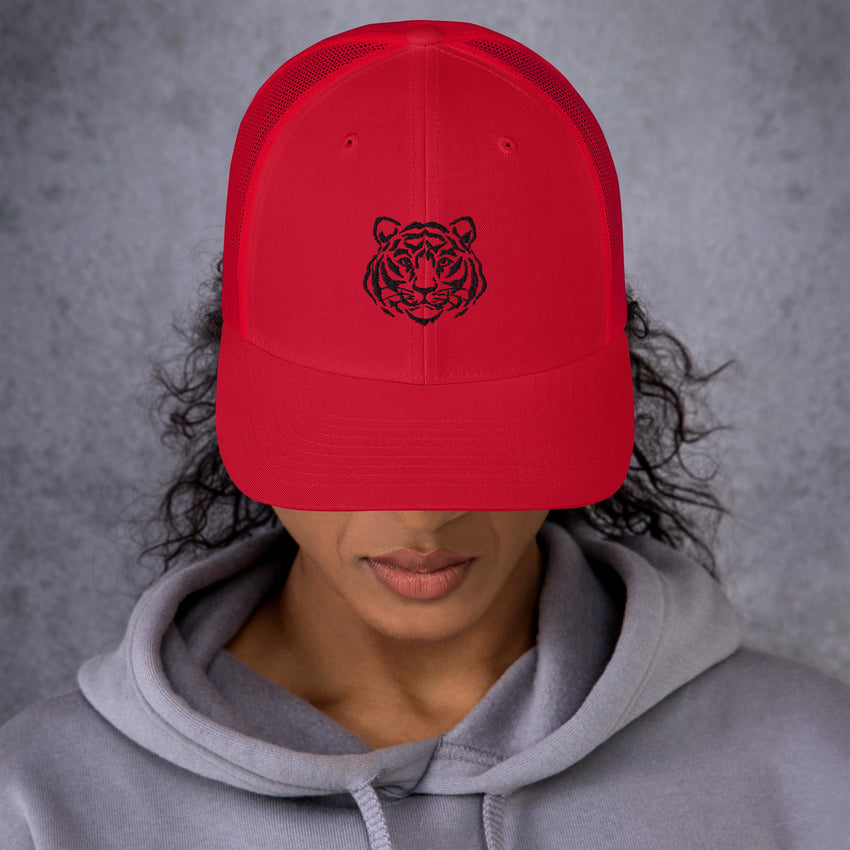 Trucker Cap, Tiger Embroidered Style, lioness-love