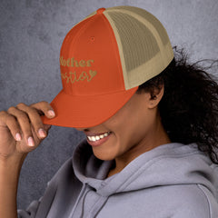 Trucker Cap, Embroidered Mother Hustler, lioness-love