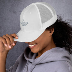 Trucker Cap, Celestial Butterfly Embroidered Design, lioness-love