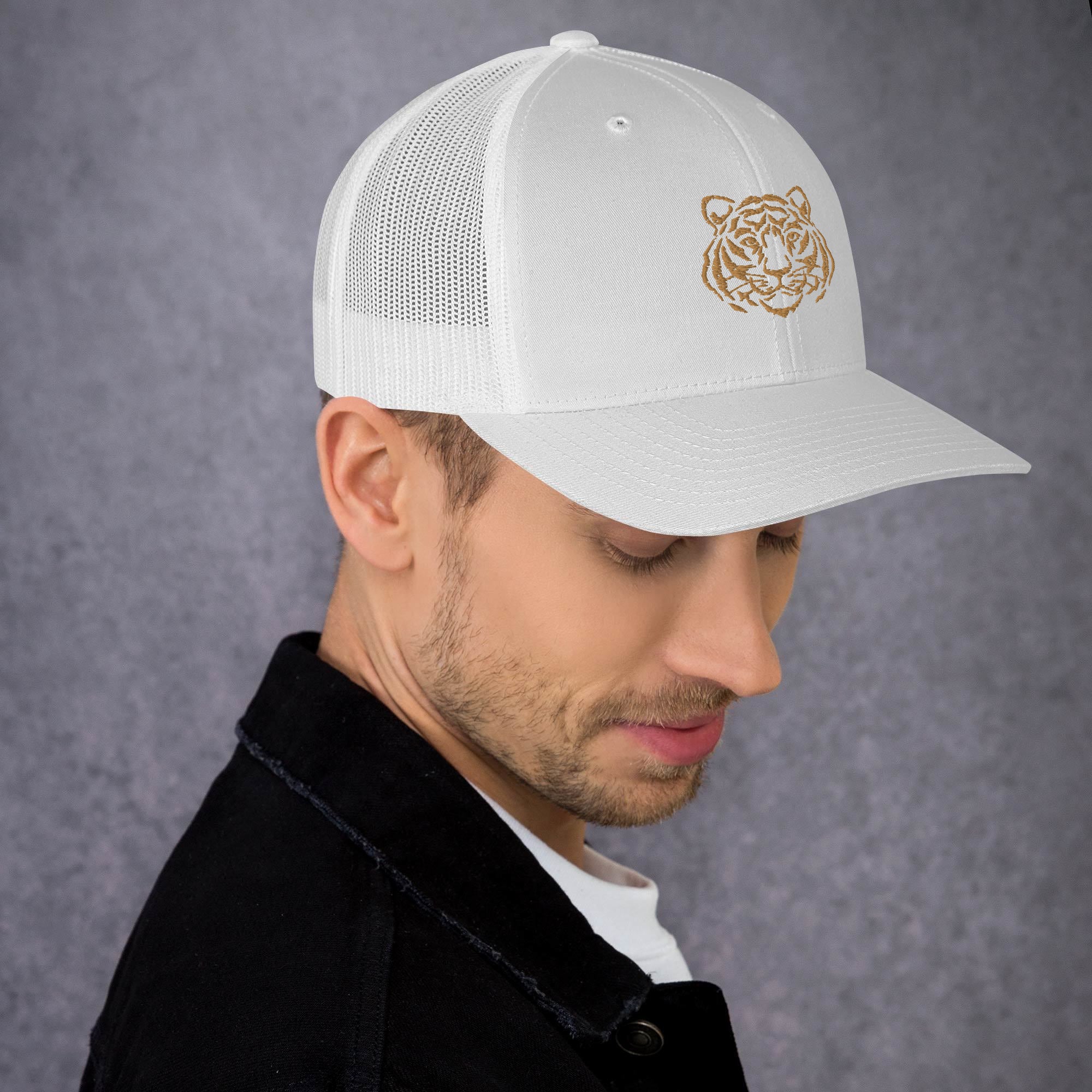 Trucker Cap, Embroidered Tiger, lioness-love