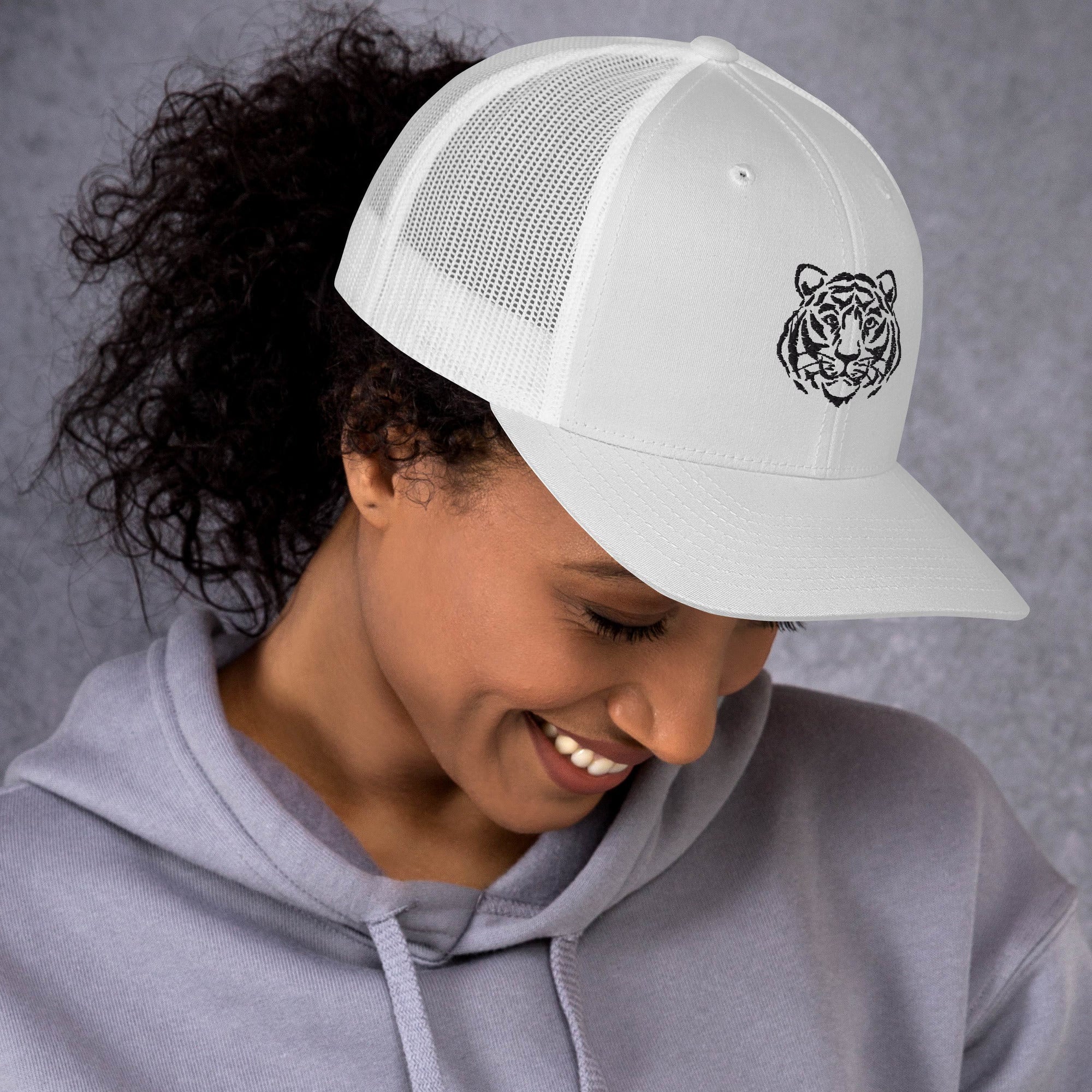 Trucker Cap, Tiger Embroidered Style, lioness-love