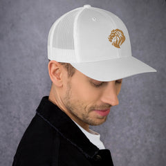 Trucker Cap, Embroidered Lion, lioness-love