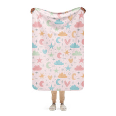 Sweet Stars and Moons Sherpa blanket lioness-love