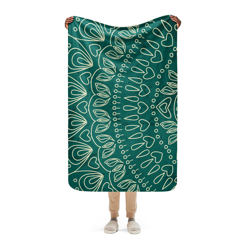 Mandala Sherpa blanket