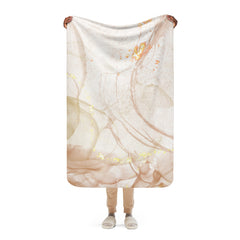 Chic Abstract Sherpa blanket lioness-love