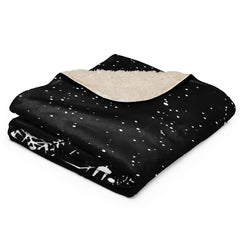 Black and White Snowflakes Sherpa blanket lioness-love