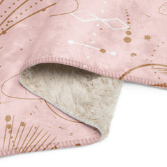 Astro Rose Gold Sherpa blanket lioness-love