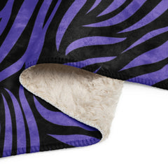 Purple and Black Sherpa blanket lioness-love