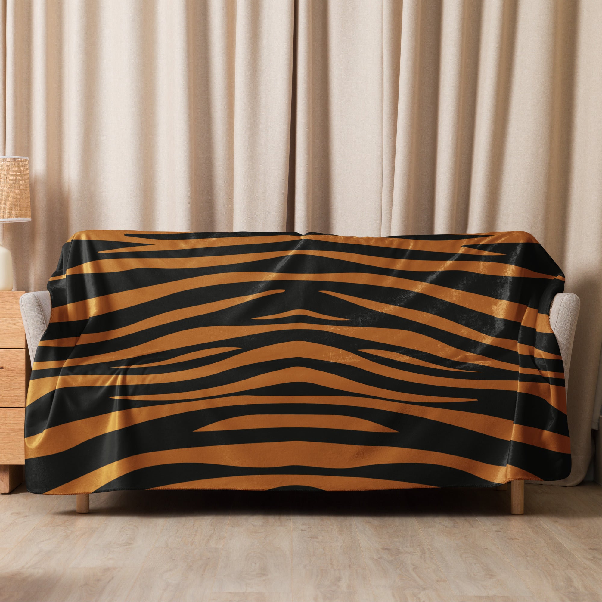 Tiger Print Sherpa blanket
