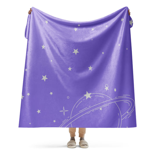 Lila Jupiter & Stars Sherpa blanket lioness-love