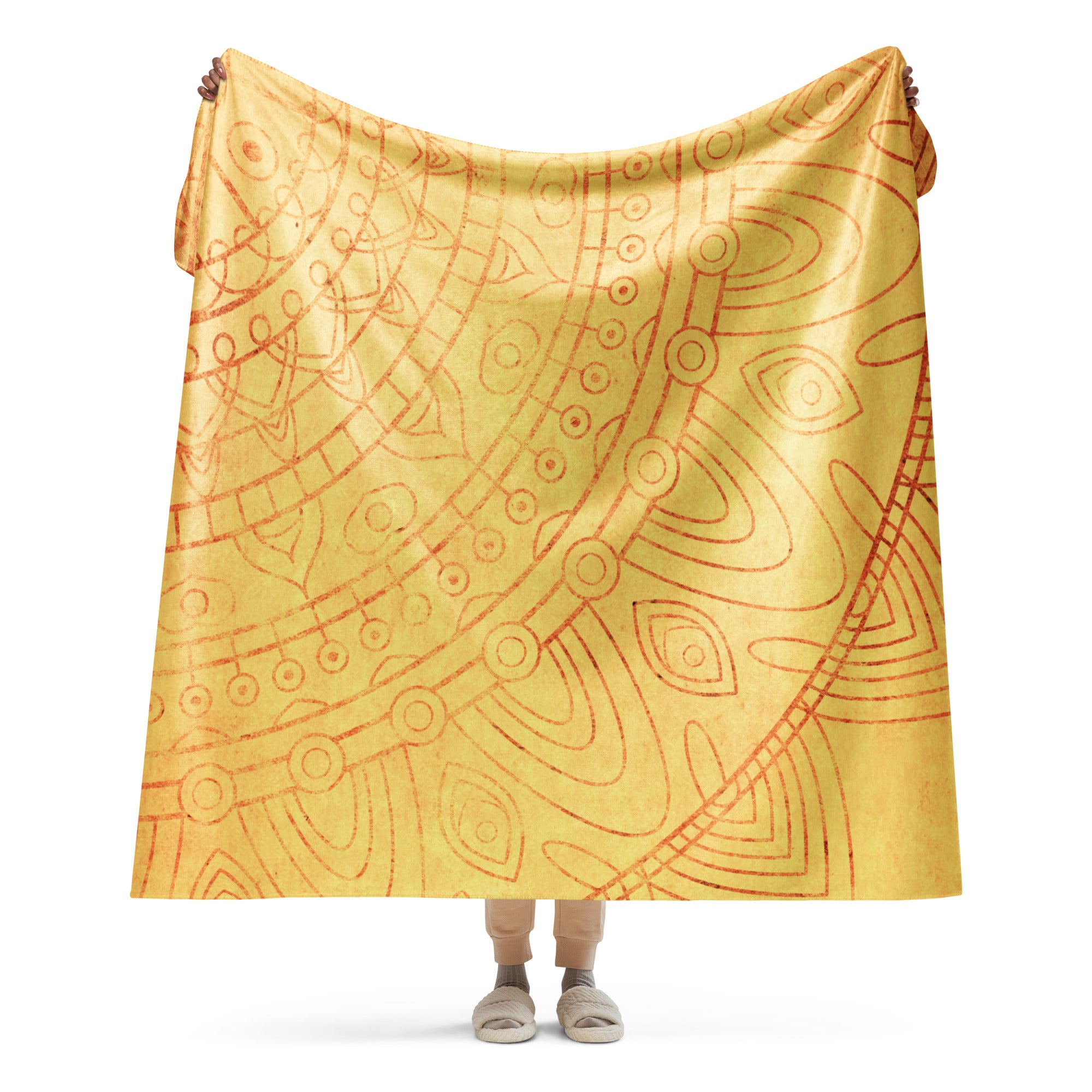 Sherpa Mandala Symbol blanket