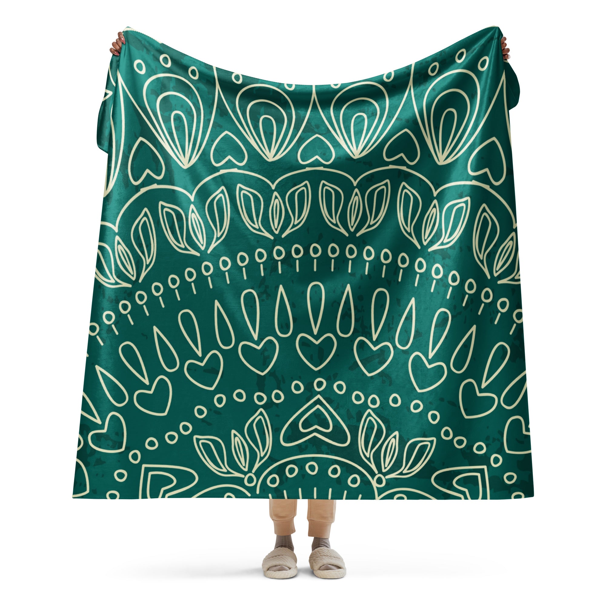 Mandala Sherpa blanket