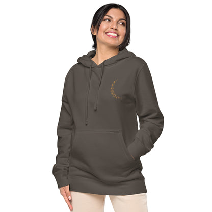 Crescent Moon Design Unisex Pigment-Dyed Hoodie, lioness-love