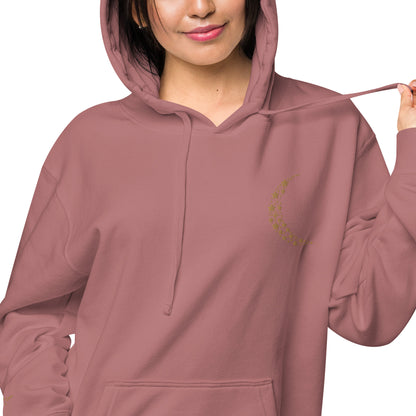 Crescent Moon Design Unisex Pigment-Dyed Hoodie, lioness-love