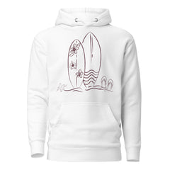 Surf board printed unisex comfort and style hoodies