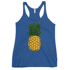 Tropical pineapple print tank top for women
