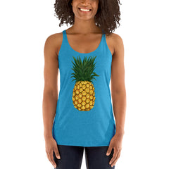 Tropical pineapple print tank top for women