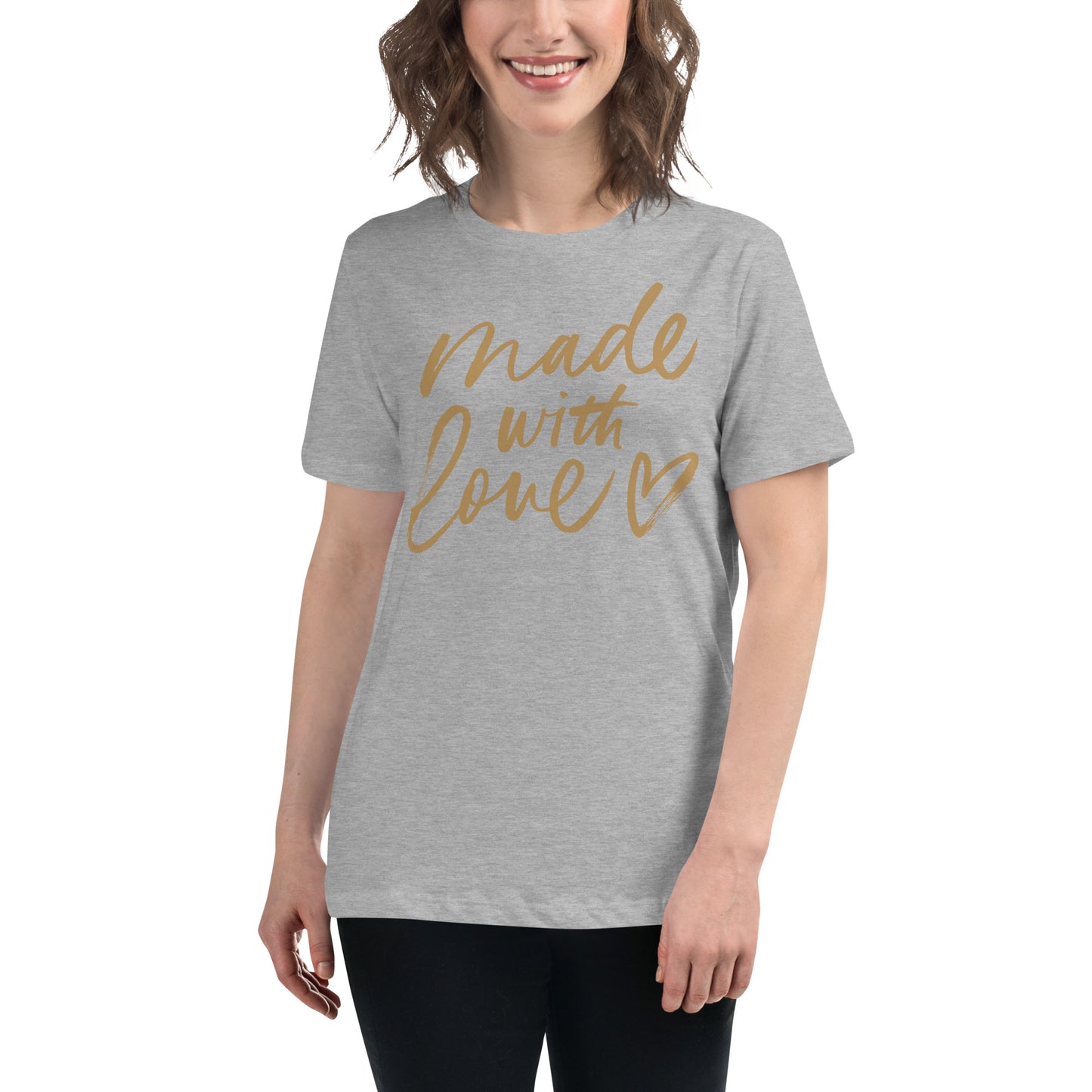 Made with Love Women's Relaxed T-Shirt, lioness-love