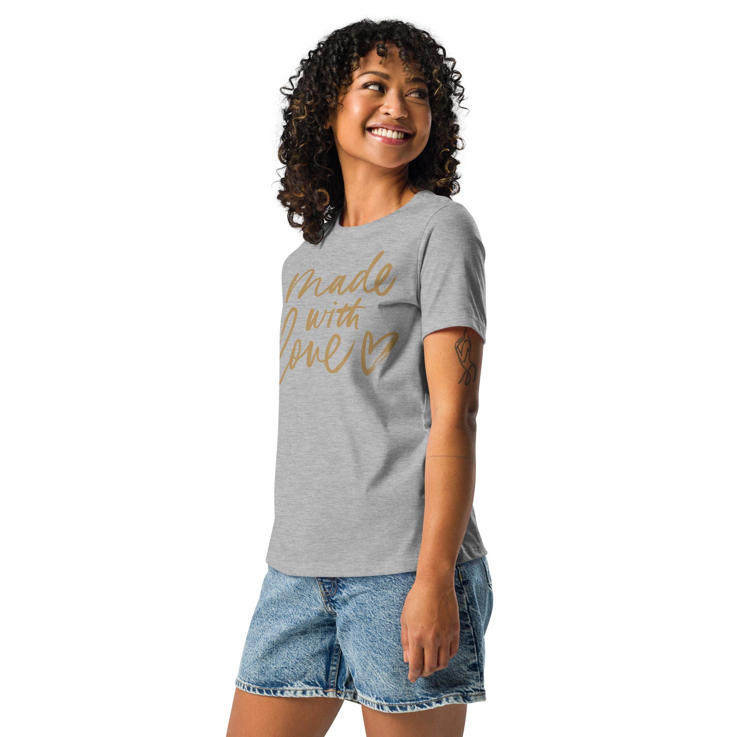 Made with Love Women's Relaxed T-Shirt, lioness-love